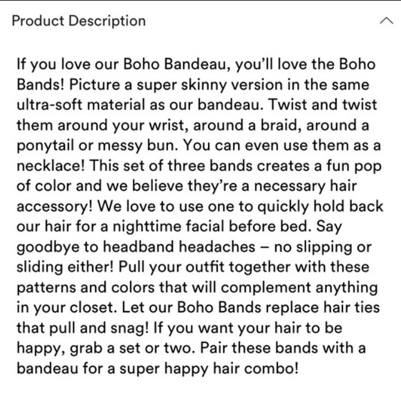 NEW boho band hair ties - Picture 7 of 7